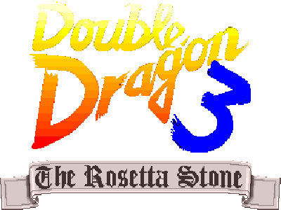 Double Dragon III the Rosetta Stone logo for Commodore 64